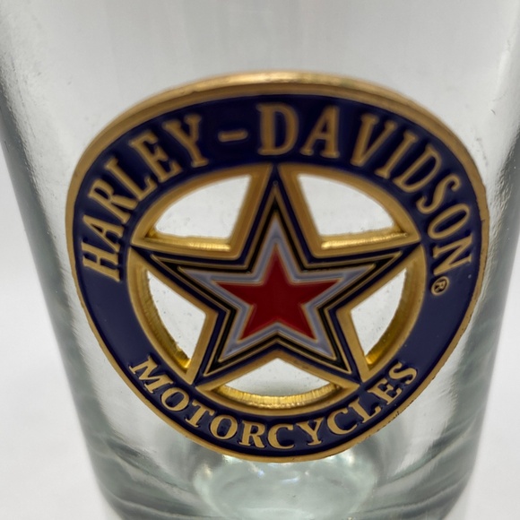 Harley-Davidson XL shot glass 5.5” X 2.5” Metal Star Logo.  Heavy! - Picture 3 of 4